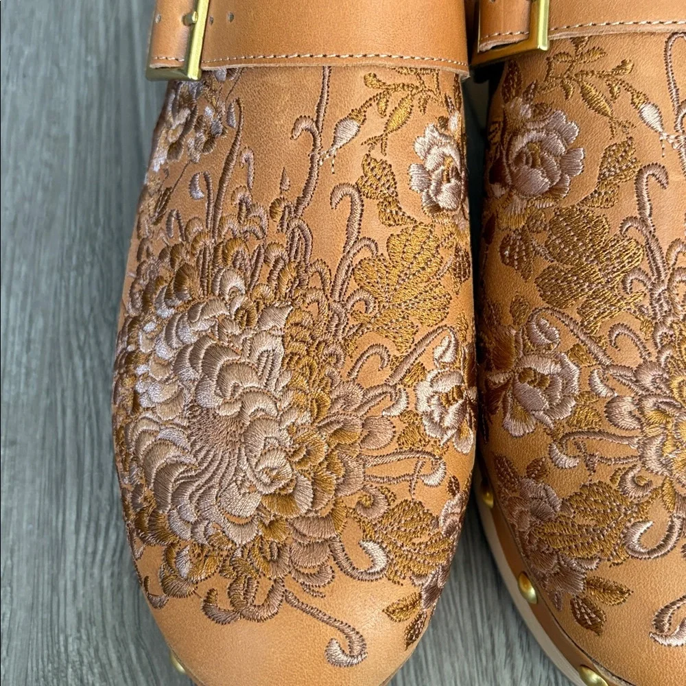 Johnny Was Mono leather Clog Tonal size 8.5 Retail $198 - Picture 6 of 13
